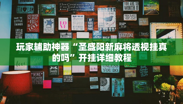 玩家辅助神器“圣盛阳新麻将透视挂真的吗”开挂详细教程