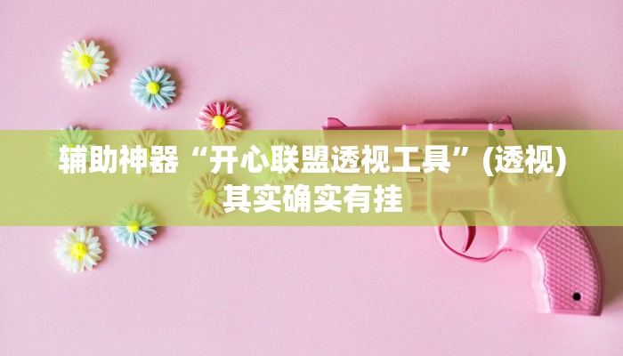 辅助神器“开心联盟透视工具”(透视)其实确实有挂