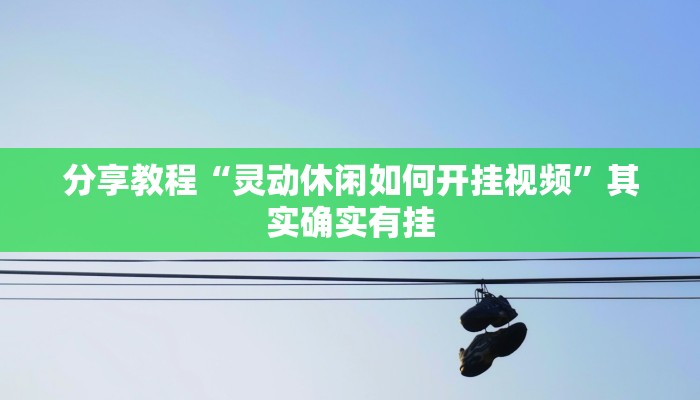 分享教程“灵动休闲如何开挂视频”其实确实有挂