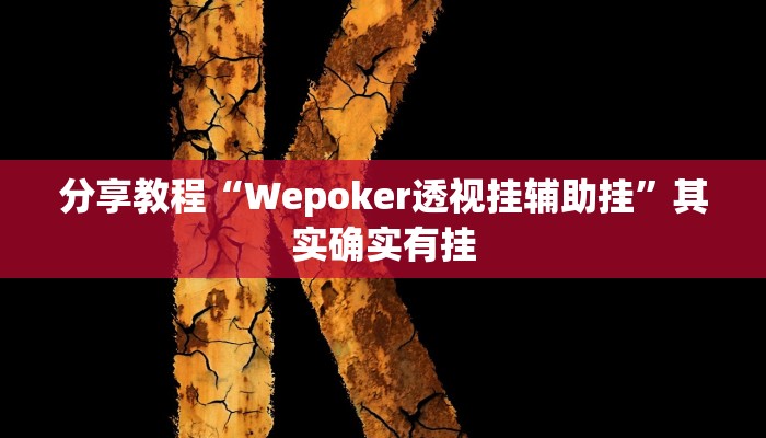 分享教程“Wepoker透视挂辅助挂”其实确实有挂