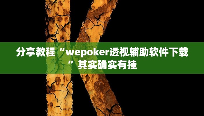 分享教程“wepoker透视辅助软件下载”其实确实有挂