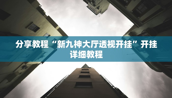 分享教程“新九神大厅透视开挂”开挂详细教程