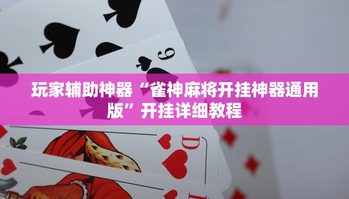 玩家辅助神器“雀神麻将开挂神器通用版”开挂详细教程