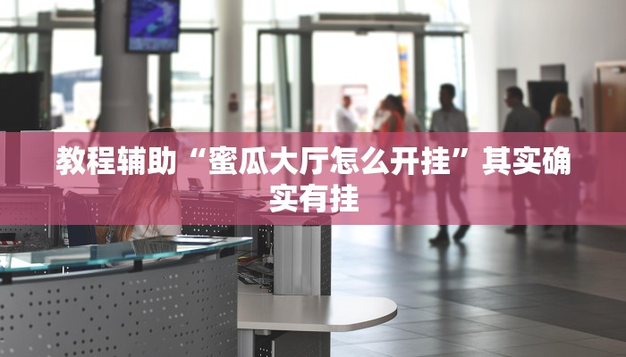 教程辅助“蜜瓜大厅怎么开挂”其实确实有挂