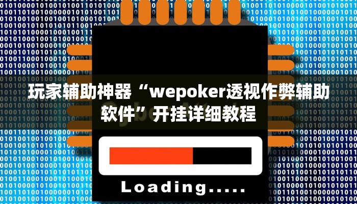 玩家辅助神器“wepoker透视作弊辅助软件”开挂详细教程