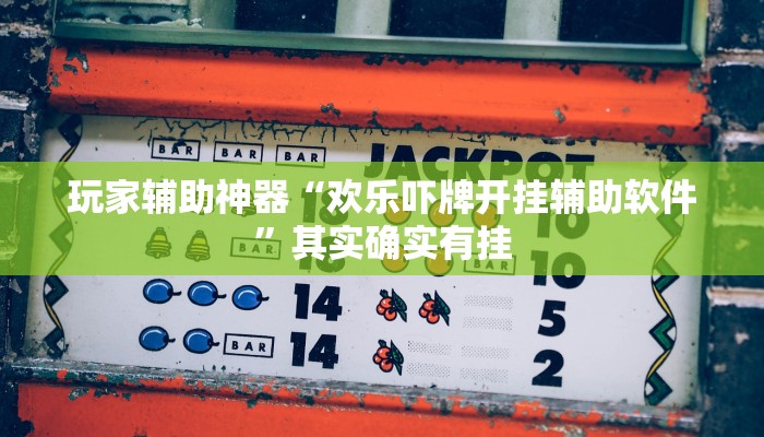 玩家辅助神器“欢乐吓牌开挂辅助软件”其实确实有挂