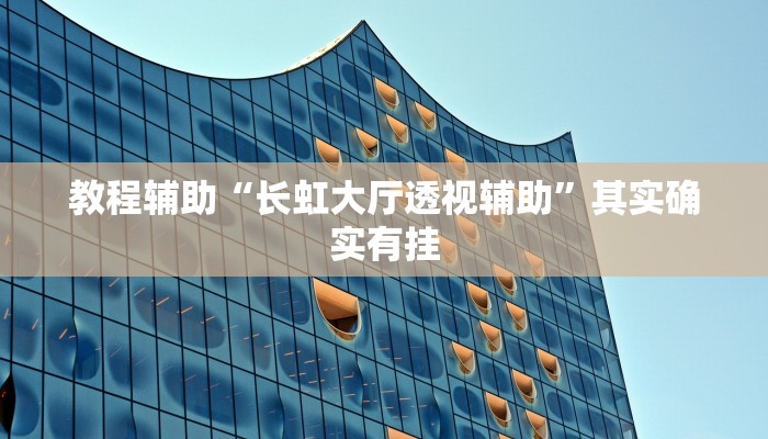 教程辅助“长虹大厅透视辅助”其实确实有挂