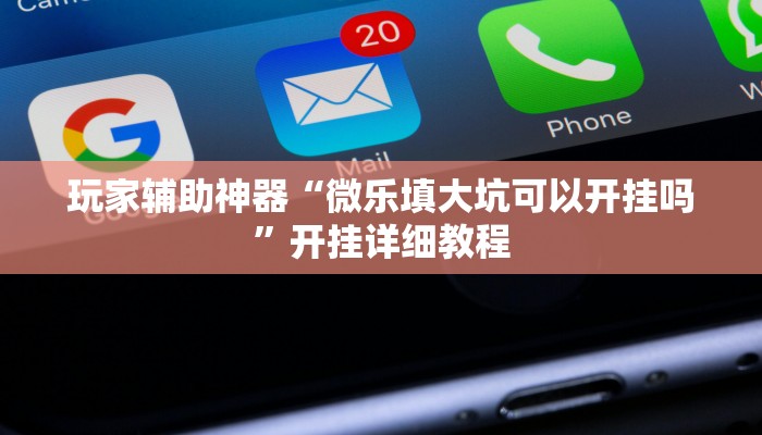 玩家辅助神器“微乐填大坑可以开挂吗”开挂详细教程