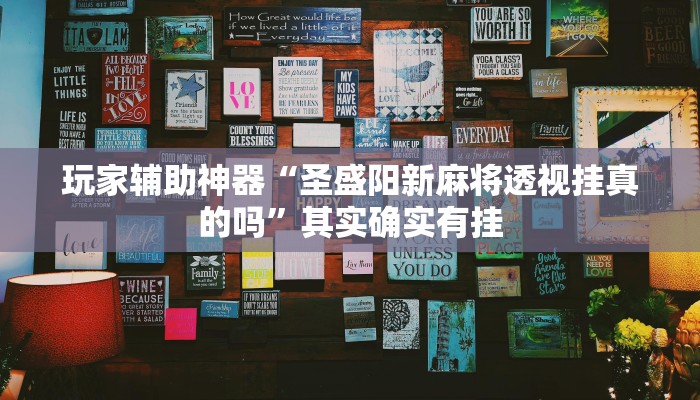 玩家辅助神器“圣盛阳新麻将透视挂真的吗”其实确实有挂