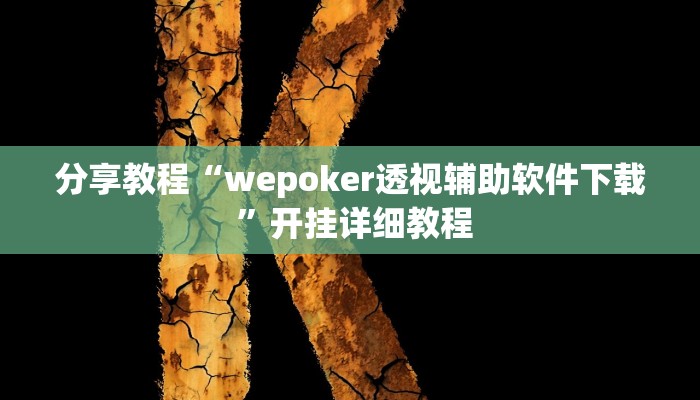 分享教程“wepoker透视辅助软件下载 ”开挂详细教程