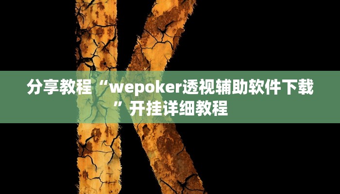 分享教程“wepoker透视辅助软件下载”开挂详细教程