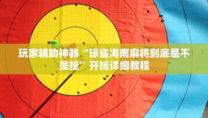 玩家辅助神器“琼雀海南麻将到底是不是挂”开挂详细教程