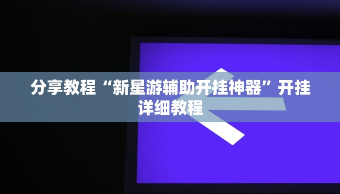 分享教程“新星游辅助开挂神器”开挂详细教程