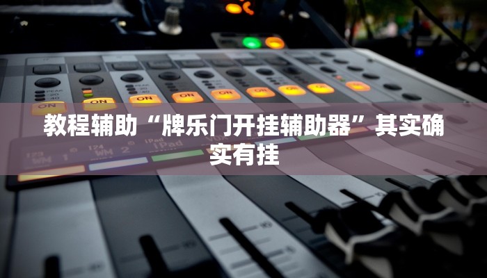 教程辅助“牌乐门开挂辅助器”其实确实有挂