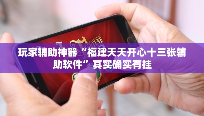 玩家辅助神器“福建天天开心十三张辅助软件”其实确实有挂