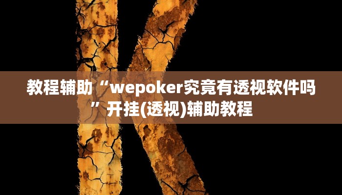 教程辅助“wepoker究竟有透视软件吗”开挂(透视)辅助教程 教程辅助“wepoker究竟有透视软件吗”开挂(透视)辅助教程