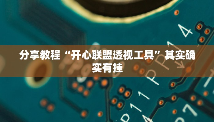 分享教程“开心联盟透视工具”其实确实有挂