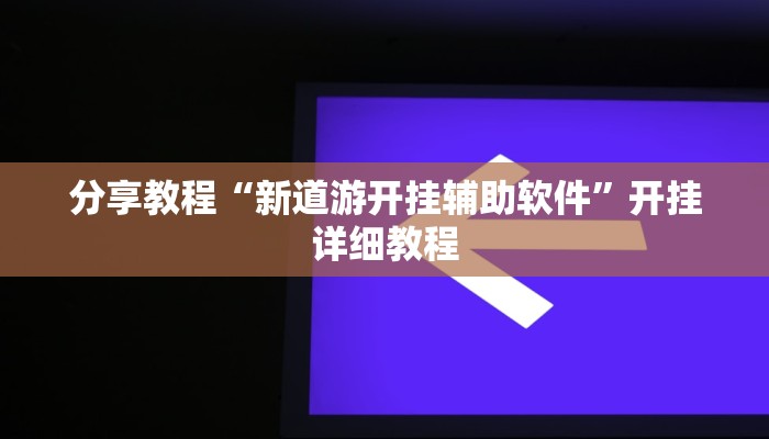分享教程“新道游开挂辅助软件”开挂详细教程