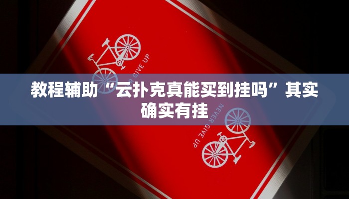 教程辅助“云扑克真能买到挂吗”其实确实有挂