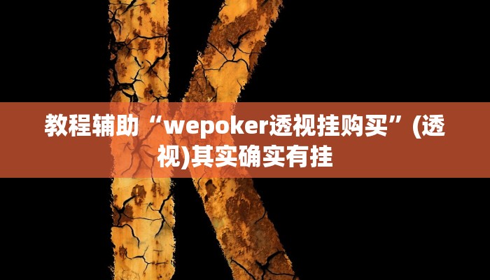 教程辅助“wepoker透视挂购买”(透视)其实确实有挂