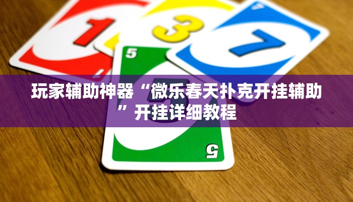 玩家辅助神器“微乐春天扑克开挂辅助”开挂详细教程