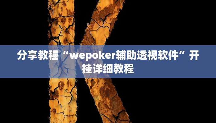 分享教程“wepoker辅助透视软件”开挂详细教程