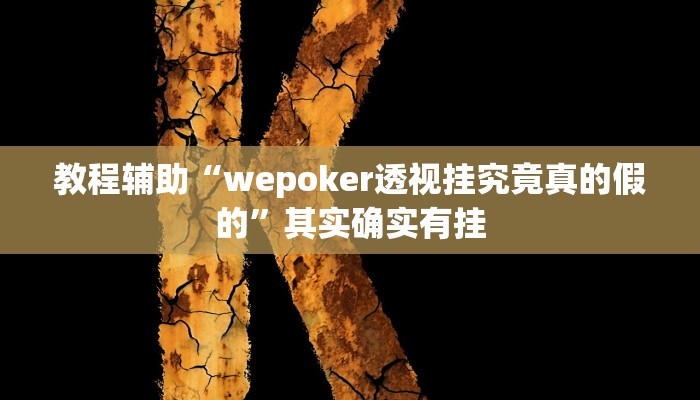 教程辅助“wepoker透视挂究竟真的假的”其实确实有挂