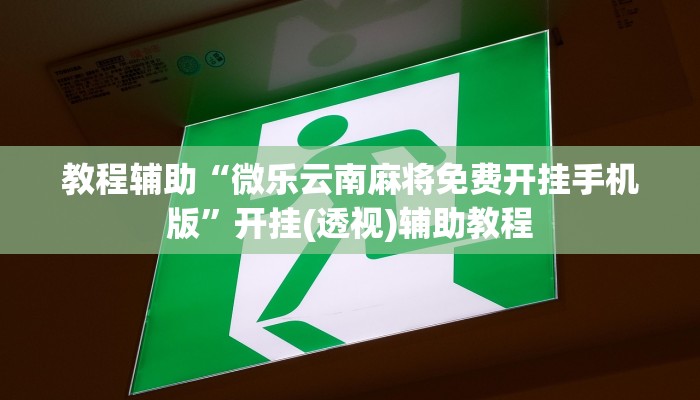 教程辅助“微乐云南麻将免费开挂手机版”开挂(透视)辅助教程 教程辅助“微乐云南麻将免费开挂手机版”开挂(透视)辅助教程