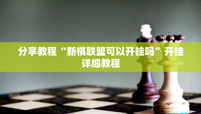 分享教程“新棋联盟可以开挂吗”开挂详细教程