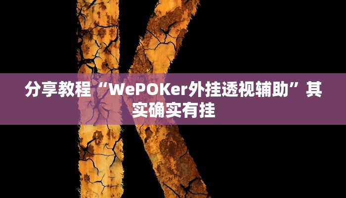 分享教程“WePOKer外挂透视辅助”其实确实有挂
