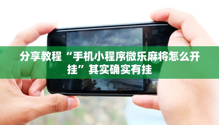 分享教程“手机小程序微乐麻将怎么开挂”其实确实有挂