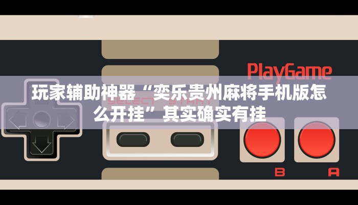 玩家辅助神器“奕乐贵州麻将手机版怎么开挂”其实确实有挂