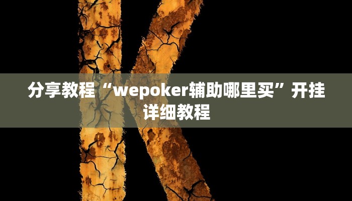 分享教程“wepoker辅助哪里买”开挂详细教程