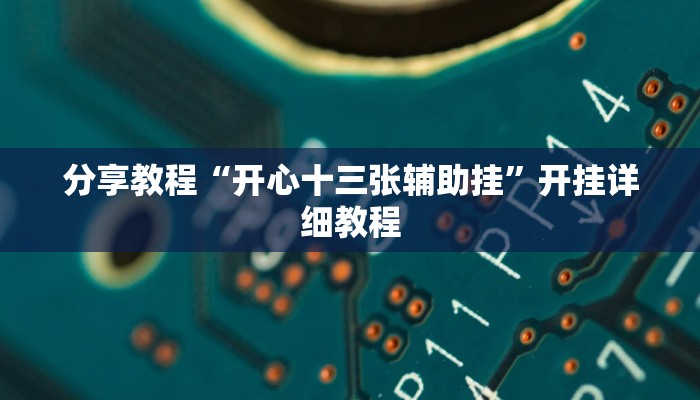 分享教程“开心十三张辅助挂”开挂详细教程