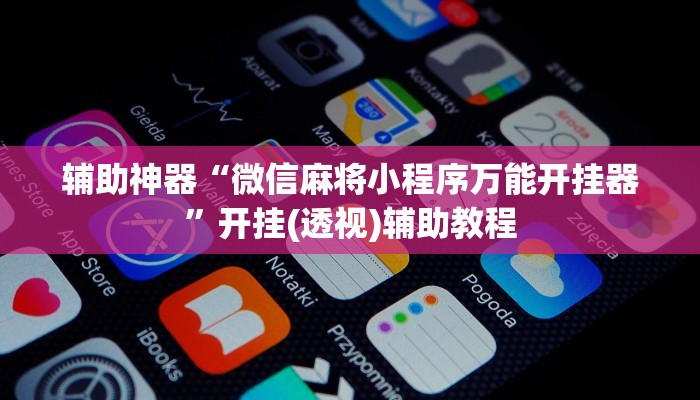 辅助神器“微信麻将小程序万能开挂器”开挂(透视)辅助教程