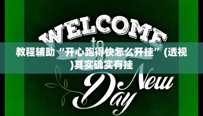 教程辅助“开心跑得快怎么开挂”(透视)其实确实有挂