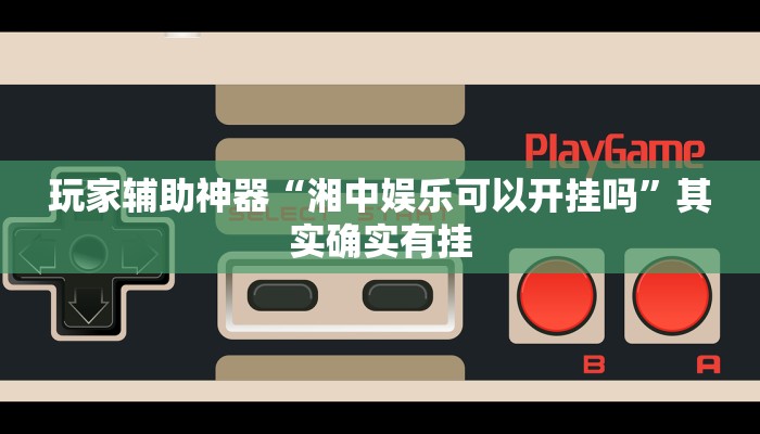 玩家辅助神器“湘中娱乐可以开挂吗”其实确实有挂