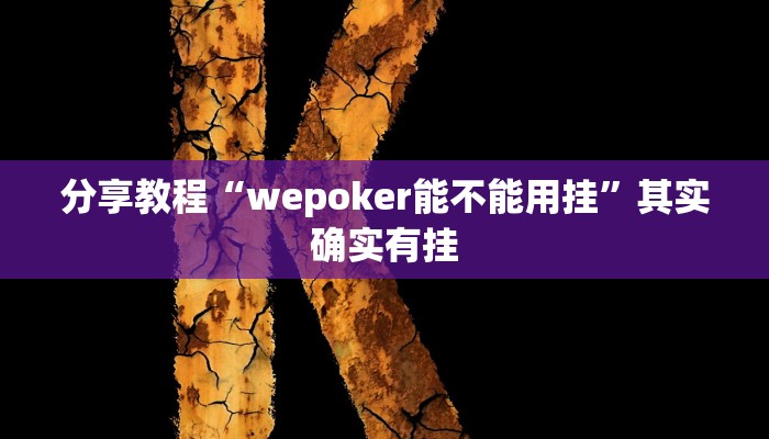 分享教程“wepoker能不能用挂”其实确实有挂 分享教程“wepoker能不能用挂”其实确实有挂