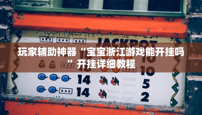 玩家辅助神器“宝宝浙江游戏能开挂吗”开挂详细教程