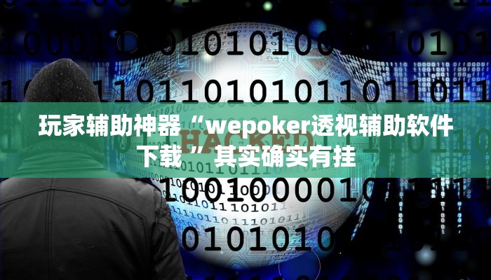 玩家辅助神器“wepoker透视辅助软件下载 ”其实确实有挂