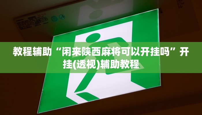 教程辅助“闲来陕西麻将可以开挂吗”开挂(透视)辅助教程