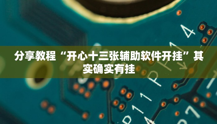 分享教程“开心十三张辅助软件开挂”其实确实有挂