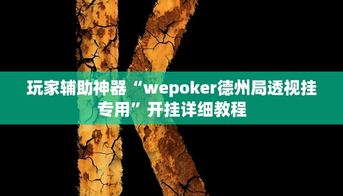 玩家辅助神器“wepoker德州局透视挂专用”开挂详细教程 玩家辅助神器“wepoker德州局透视挂专用”开挂详细教程