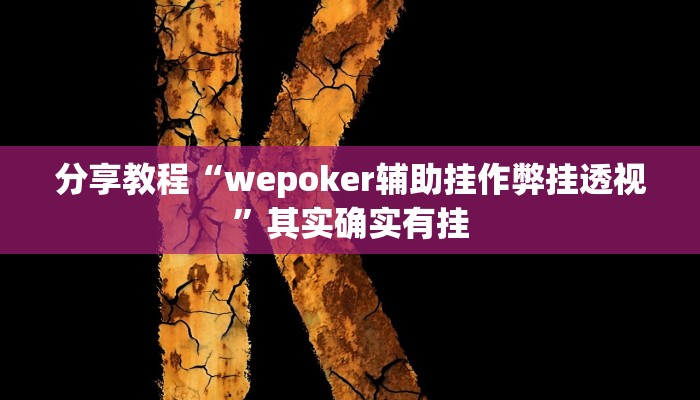 分享教程“wepoker辅助挂作弊挂透视”其实确实有挂 分享教程“wepoker辅助挂作弊挂透视”其实确实有挂