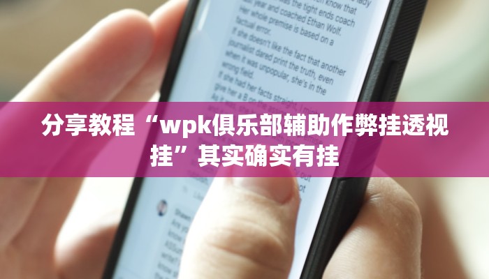 分享教程“wpk俱乐部辅助作弊挂透视挂”其实确实有挂