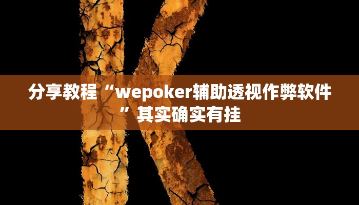 分享教程“wepoker辅助透视作弊软件”其实确实有挂