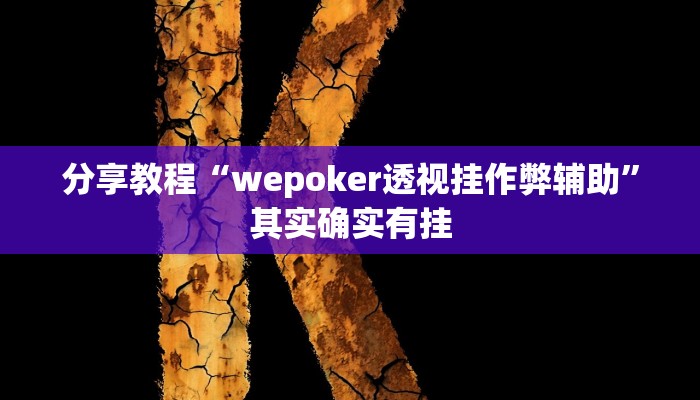 分享教程“wepoker透视挂作弊辅助”其实确实有挂
