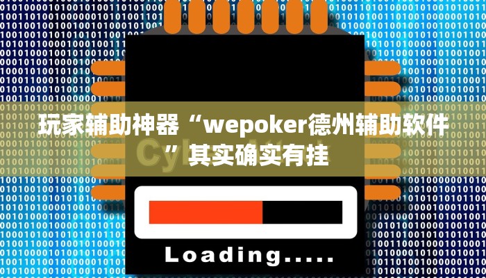 玩家辅助神器“wepoker德州辅助软件 ”其实确实有挂