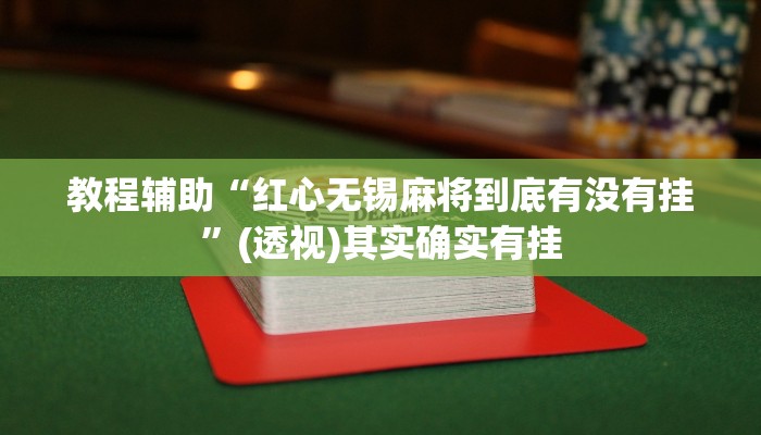 教程辅助“红心无锡麻将到底有没有挂”(透视)其实确实有挂