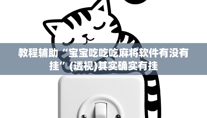 教程辅助“宝宝吃吃吃麻将软件有没有挂”(透视)其实确实有挂